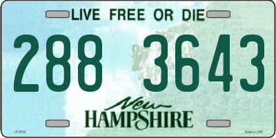 NH license plate 2883643