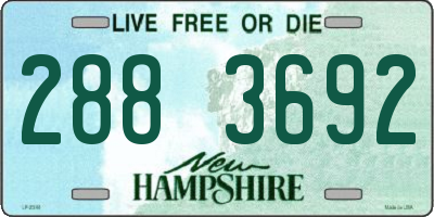 NH license plate 2883692