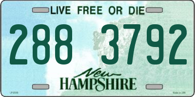 NH license plate 2883792