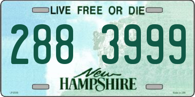 NH license plate 2883999