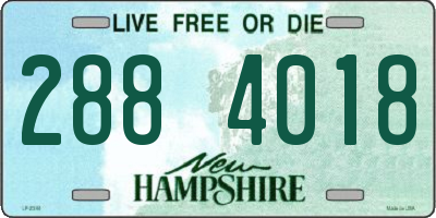 NH license plate 2884018