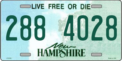 NH license plate 2884028