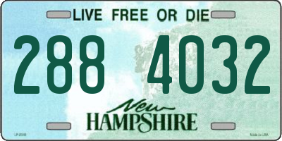 NH license plate 2884032