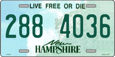 NH license plate 2884036