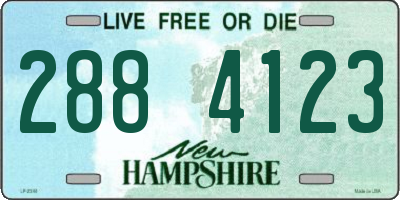 NH license plate 2884123
