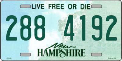 NH license plate 2884192