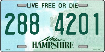 NH license plate 2884201