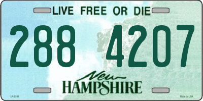 NH license plate 2884207