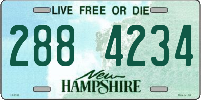 NH license plate 2884234