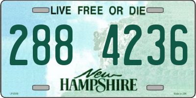NH license plate 2884236