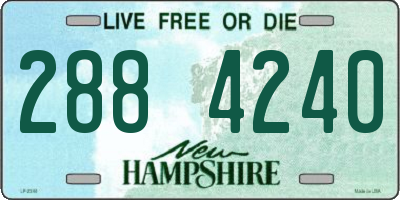NH license plate 2884240