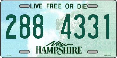 NH license plate 2884331