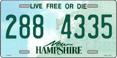 NH license plate 2884335