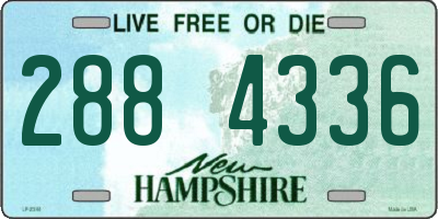NH license plate 2884336