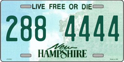 NH license plate 2884444