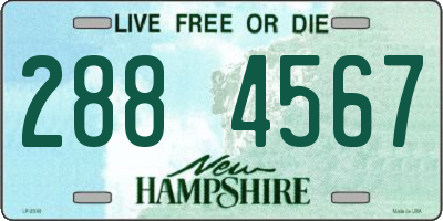 NH license plate 2884567