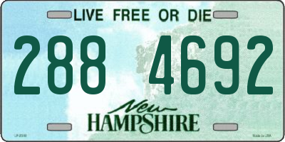 NH license plate 2884692