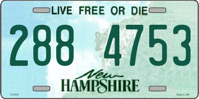 NH license plate 2884753