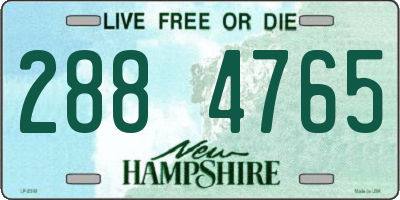 NH license plate 2884765