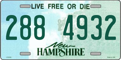 NH license plate 2884932