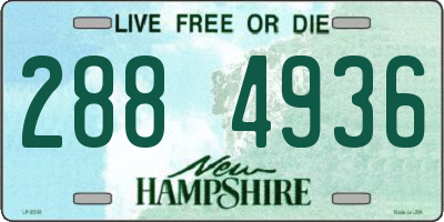 NH license plate 2884936