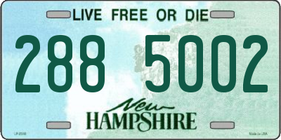 NH license plate 2885002