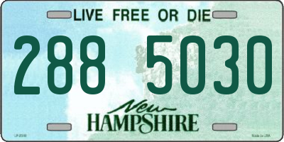 NH license plate 2885030