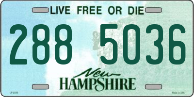 NH license plate 2885036