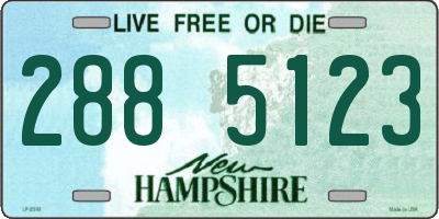 NH license plate 2885123