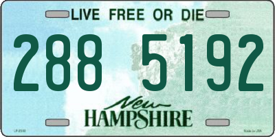 NH license plate 2885192
