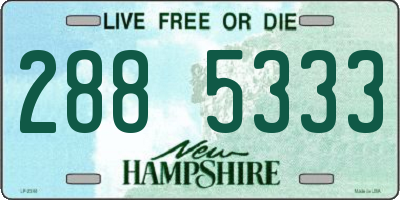 NH license plate 2885333
