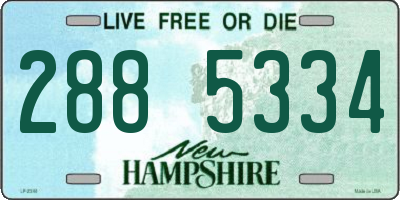 NH license plate 2885334