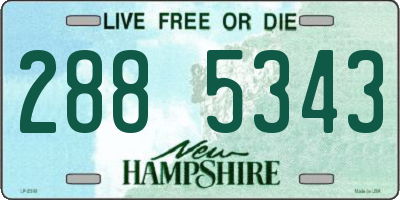 NH license plate 2885343