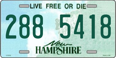 NH license plate 2885418
