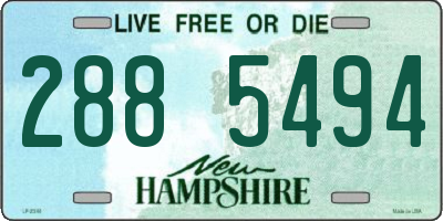NH license plate 2885494