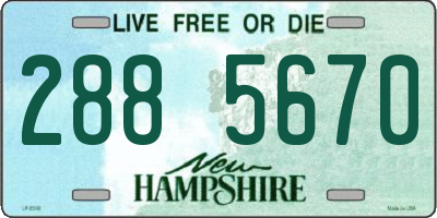 NH license plate 2885670