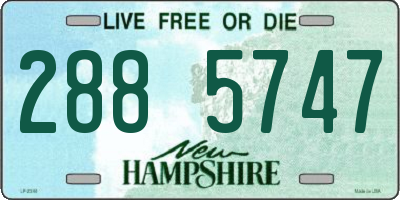 NH license plate 2885747