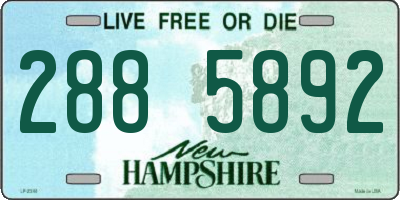 NH license plate 2885892