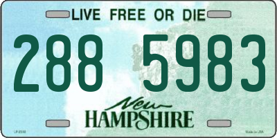 NH license plate 2885983