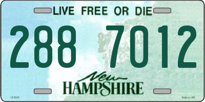 NH license plate 2887012