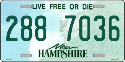 NH license plate 2887036
