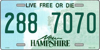 NH license plate 2887070