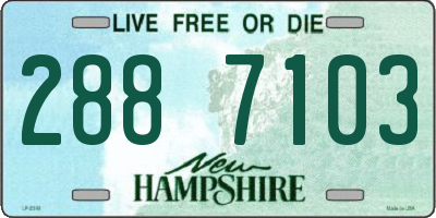 NH license plate 2887103