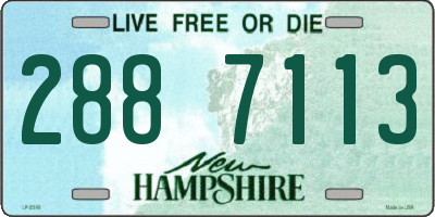 NH license plate 2887113