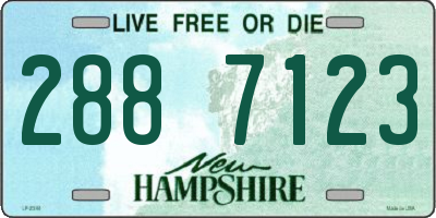 NH license plate 2887123