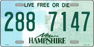 NH license plate 2887147