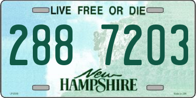 NH license plate 2887203