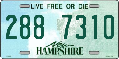 NH license plate 2887310