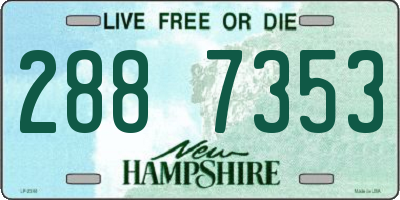 NH license plate 2887353