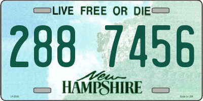 NH license plate 2887456